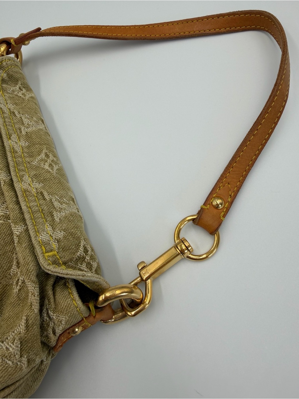 LOUIS VUITTON RARE vintage khaki denim green pleaty - Picture 5 of 16